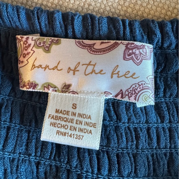 Land of the Free blue gauze tiered maxi skirt. Size small. - Picture 3 of 3